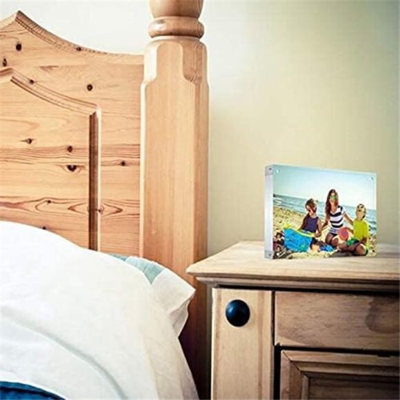 Acrylic Photo Frame, Magnetic Acrylic Picture Frames 5x7 inches Picture Display - Picture 7 of 8